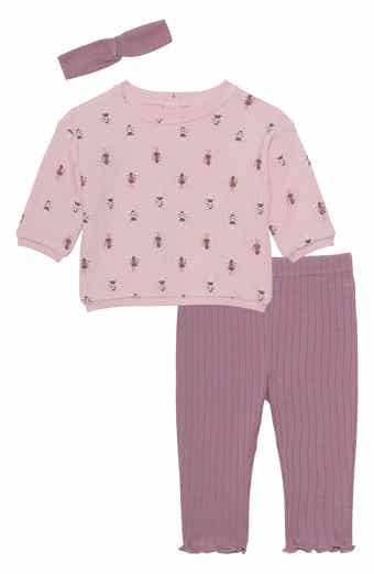 PL Baby by Petit Lem Sweatshirt, Ribbed Leggings & Headband Set