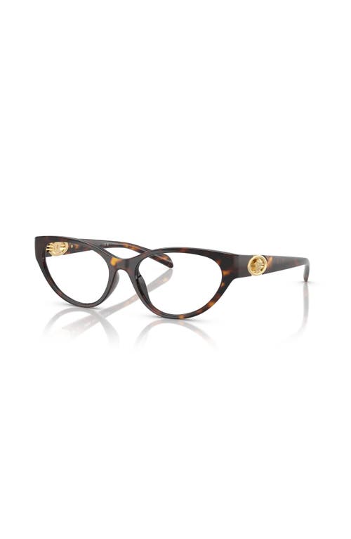 Versace 52mm Cat Eye Optical Glasses In Brown