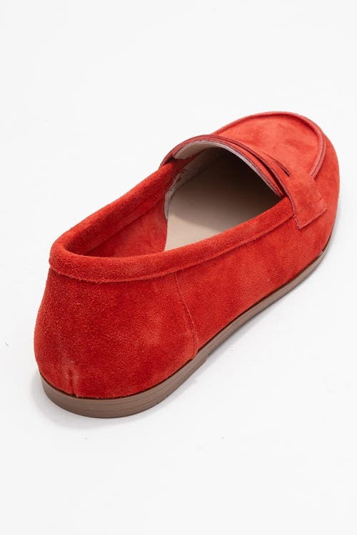 Forever & Always Shoes Dorothy Leather Loafer In Red
