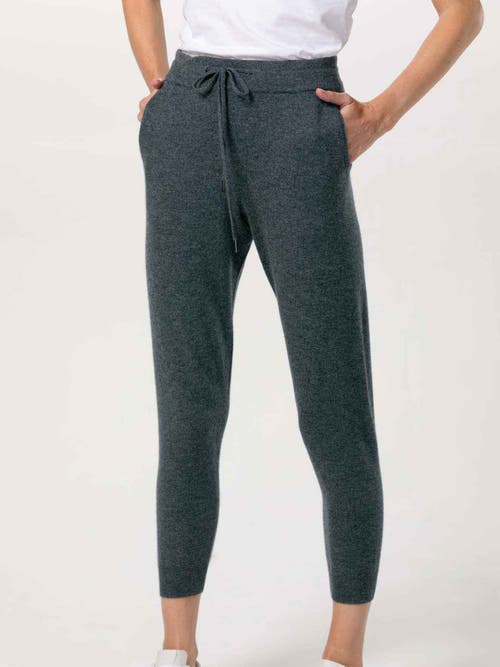 Gobi Mongolian Cashmere Cuffed Cashmere Jogger In Purple