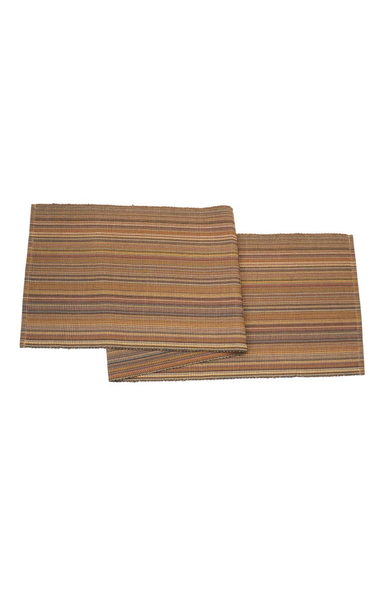 C&F Home Cedar Stripes Table Runner 13" x 72", Main, color, Brown