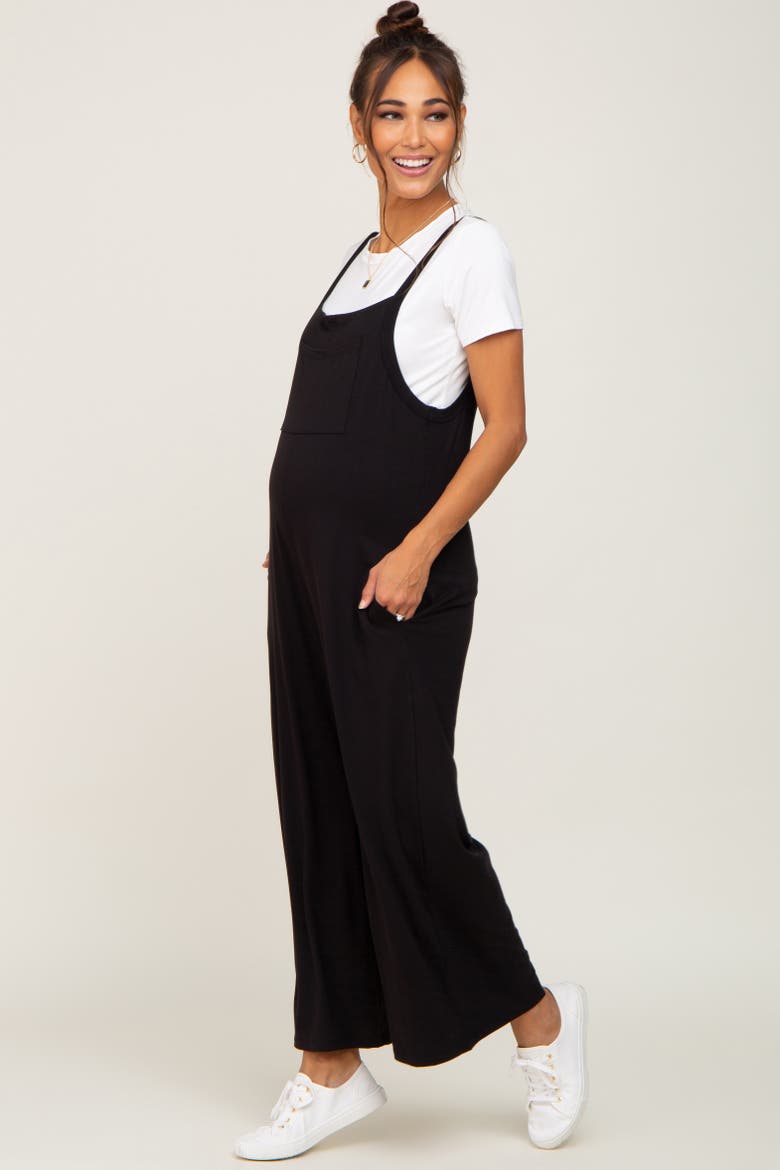 Sleeveless Pocketed Wide Leg Jumpsuit, Alternate, color, Black