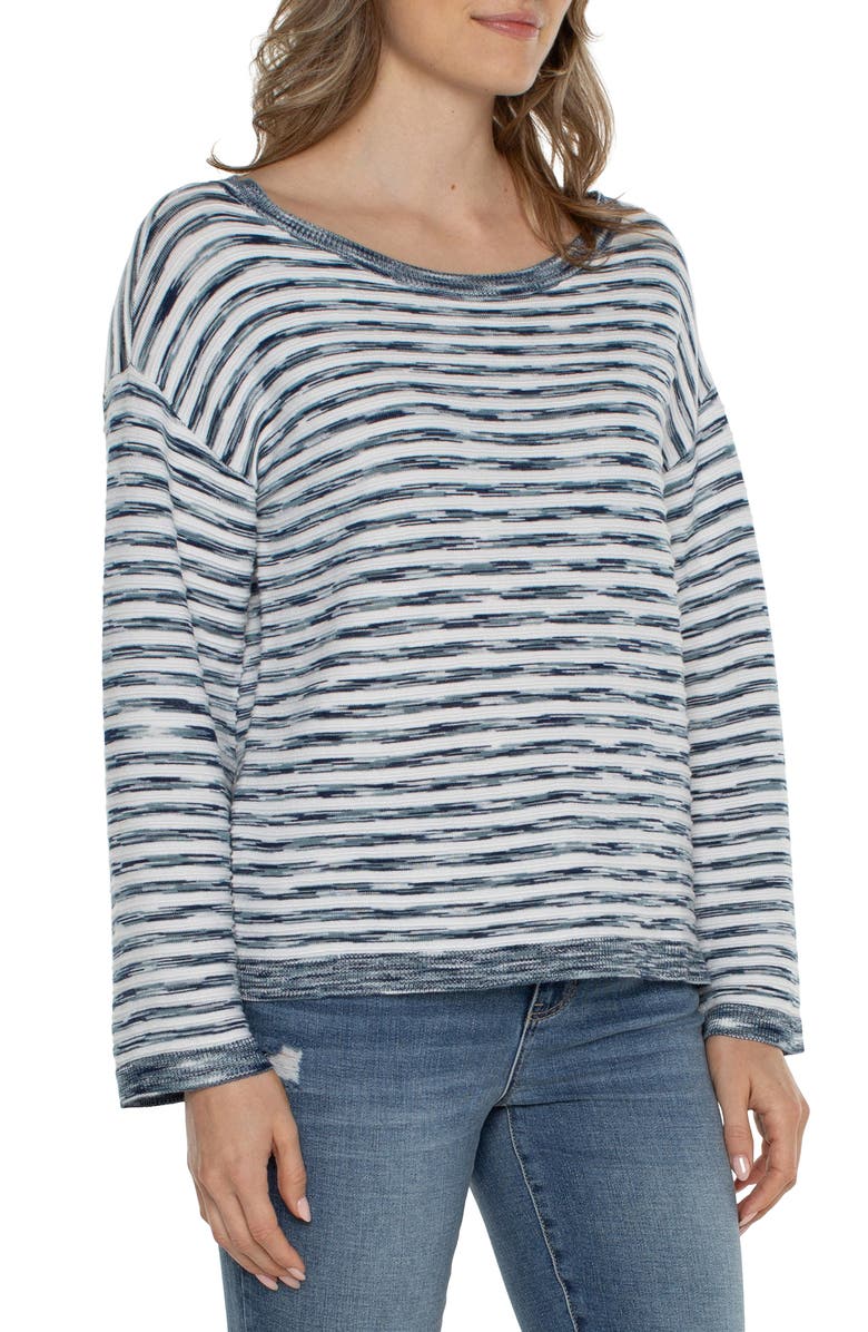 Liverpool Los Angeles Stripe Sweater, Alternate, color, 