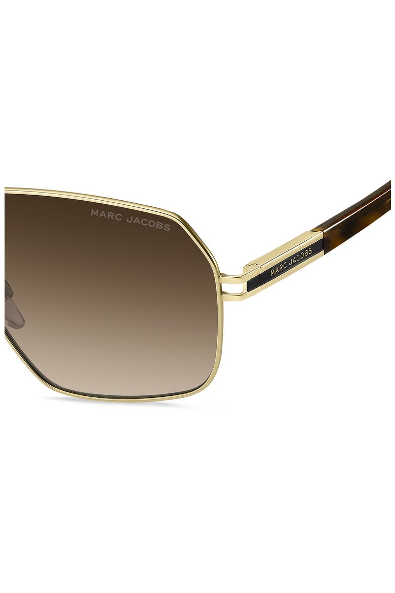 61mm Gradient Navigator Sunglasses, Alternate, color, MATTE GOLD HAVANA/ BROWN SF