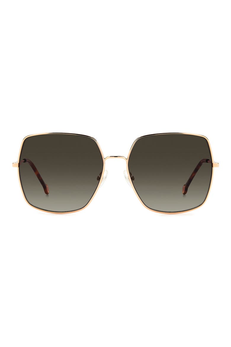 60mm Gradient Square Sunglasses, Main, color, GOLD COPPER