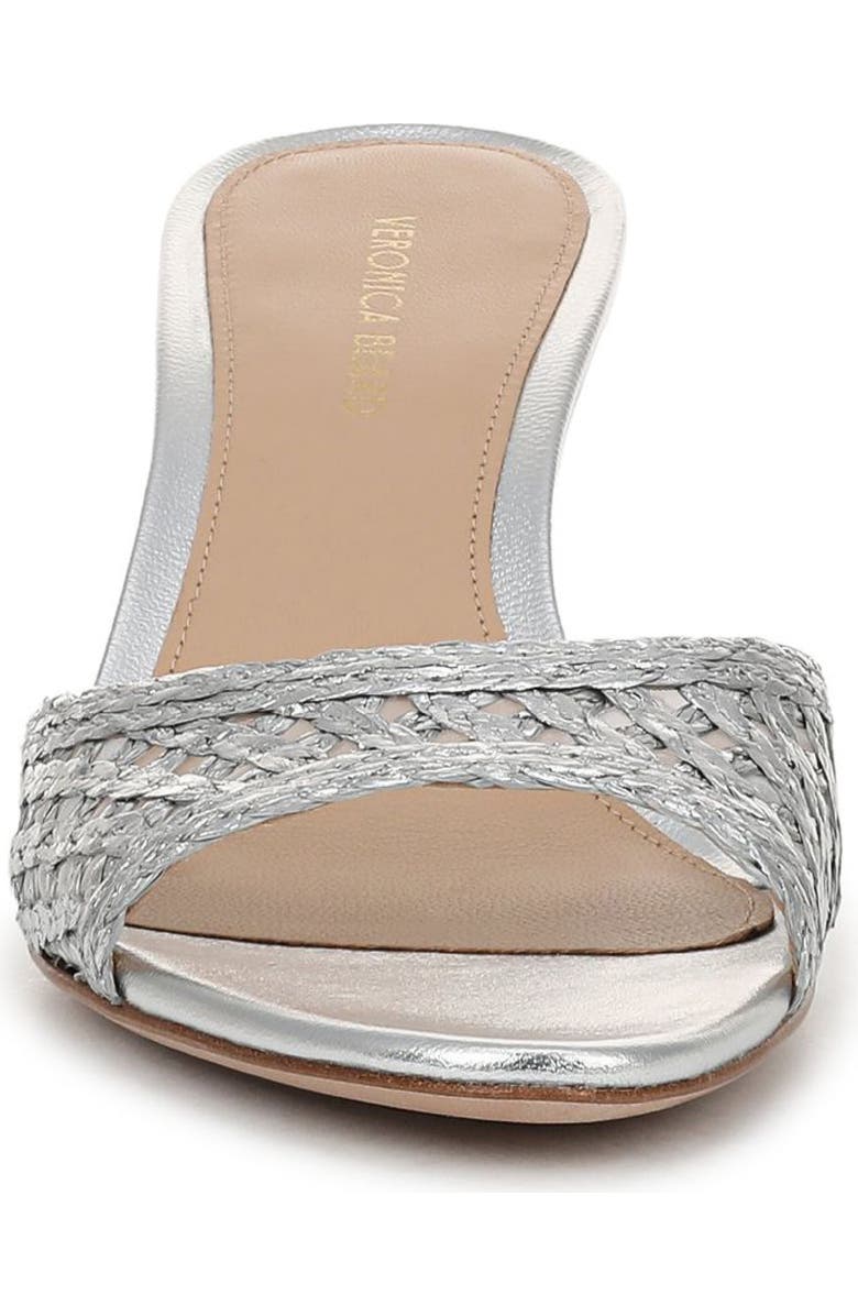 Veronica Beard Tia Woven Sandal, Alternate, color, Silver