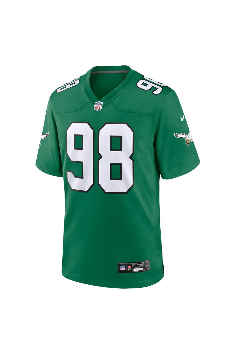 Men's Nike Jalen Carter Kelly Green Philadelphia Eagles Alternate Game Jersey, Alternate, color, Kelly Green