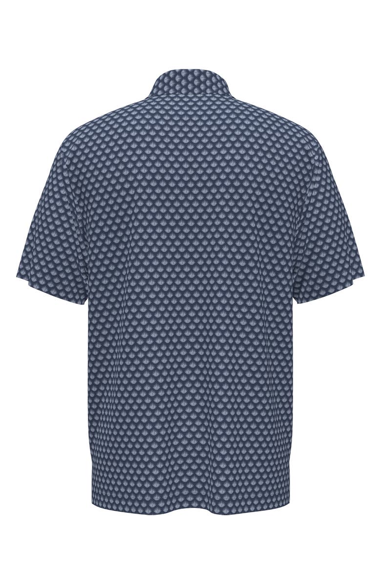 JACK NICKLAUS Agave Print Golf Polo, Alternate, color, Vintage Indigo