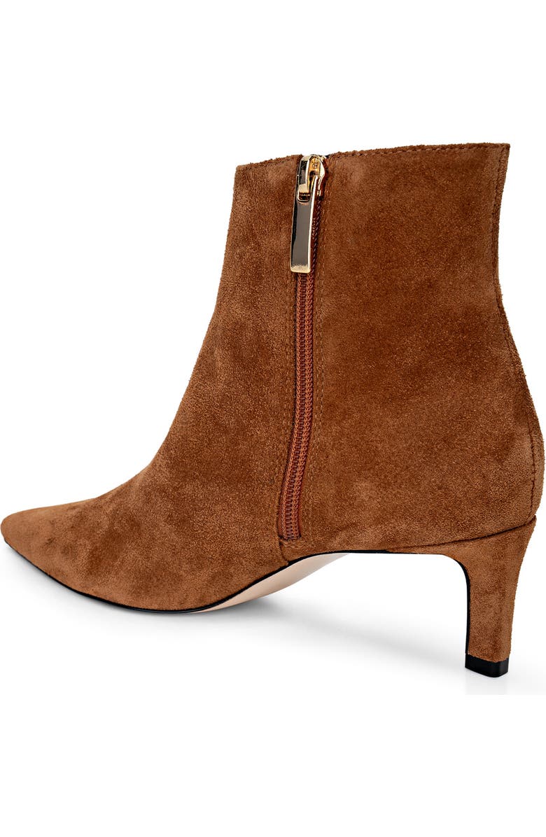 L'AGENCE Lilly Pointed Toe Bootie, Alternate, color, Buckskin Suede