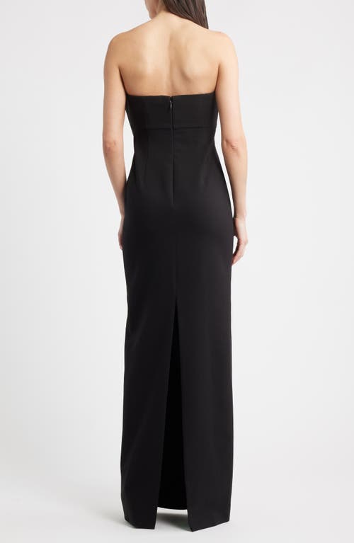 Likely Minka Strapless Column Gown In Black
