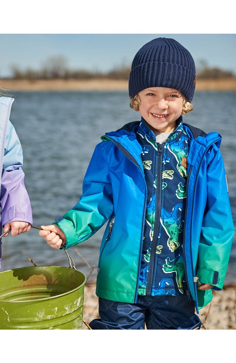 Deux par Deux Kids Unisex Cuffed Knit Hat Navy Blue, Alternate, color, Navy Blue