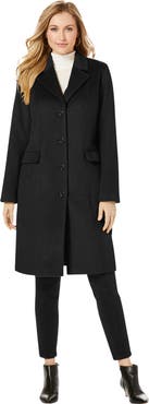Jessica London Notch Collar Wool Coat