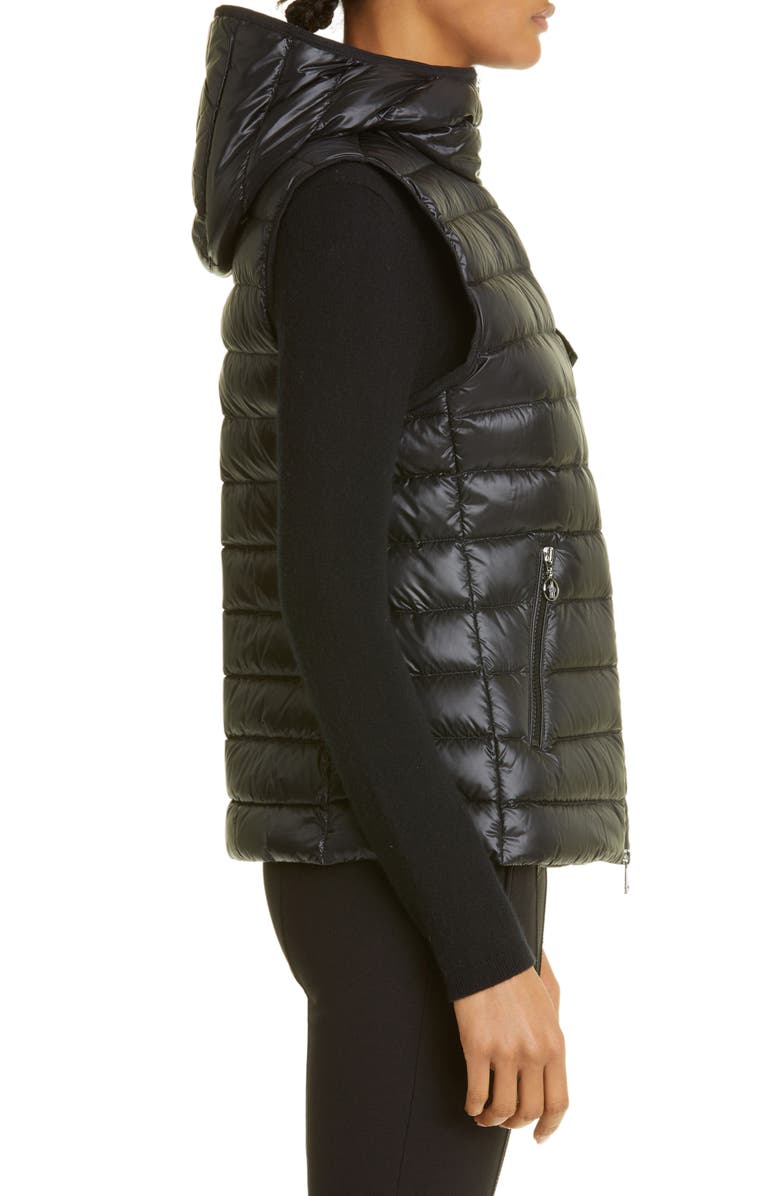 Moncler Glygos Quilted Nylon Hooded Down Vest, Alternate, color,