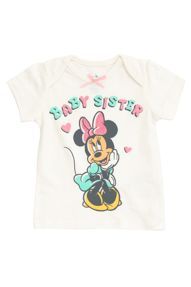 Minnie Mouse Short Sleeve T-Shirt, Main, color, Ivory Minnie Mouse