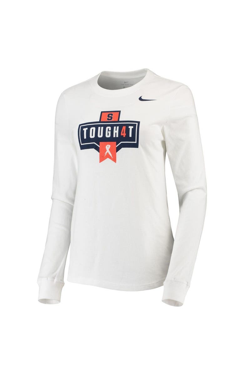 Nike Women's Nike White Syracuse Orange Tough4T Performance Long Sleeve T-Shirt, Alternate, color,