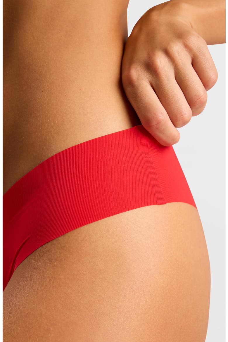 Invisible Rib Thong, Alternate, color, SCARLET