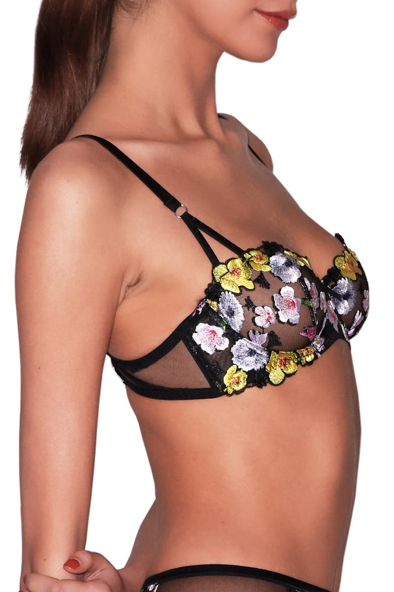 Eden Balconette Bra, Alternate, color, BLACK
