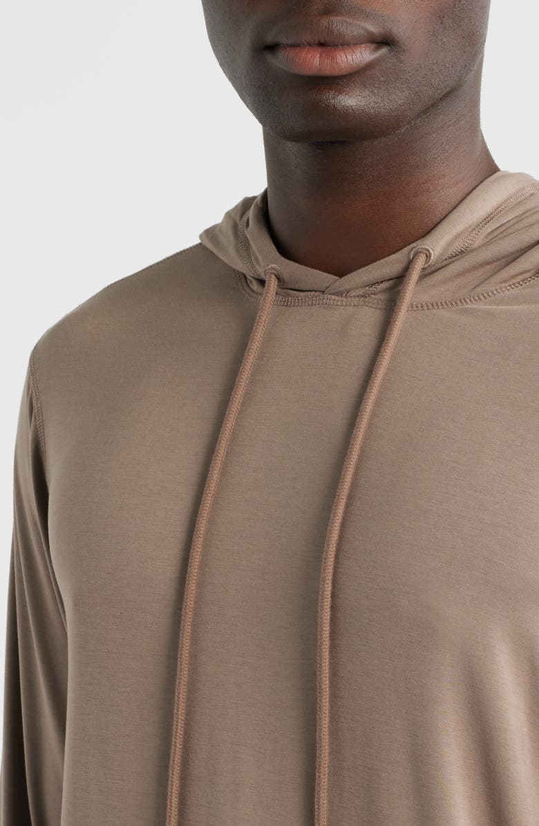 Daniel Buchler Sleek Pajama Hoodie, Alternate, color, Brown
