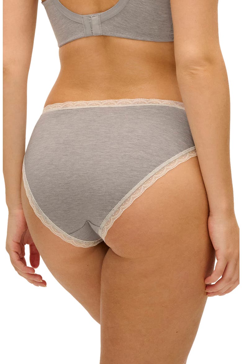 Flirt Lace Trim Briefs, Alternate, color, GREY MARL
