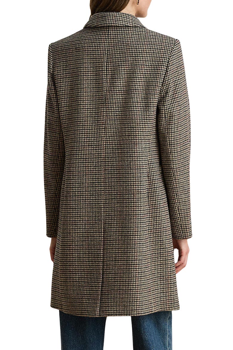 Wool Blend Coat, Alternate, color, MERLOT HOUNDSTOOTH