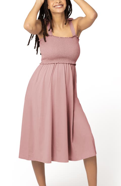 Sienna Smocked Maternity & Nursing Dress
