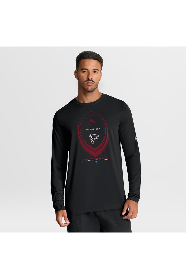 Men's Nike Black Atlanta Falcons Legend Icon Dri-FIT Long Sleeve T-Shirt, Main, color, Black