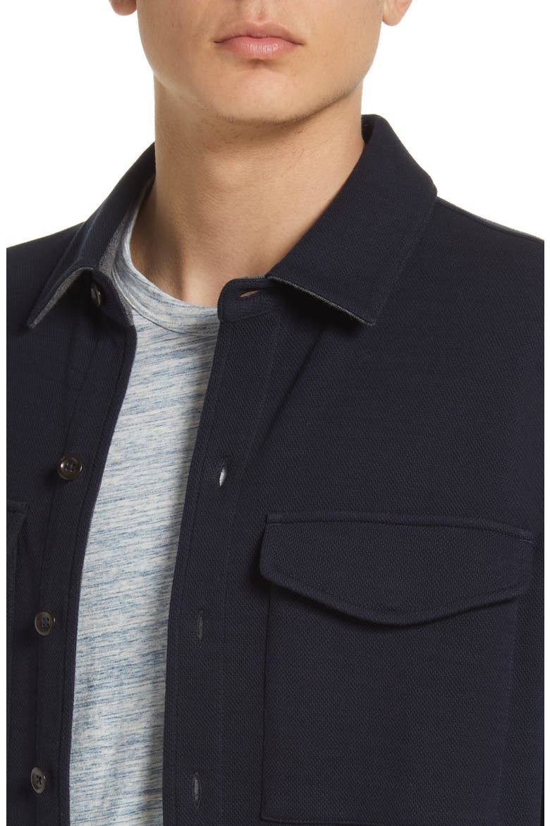 Cotton Blend Shirt Jacket, Alternate, color, COASTAL/MED H GREY