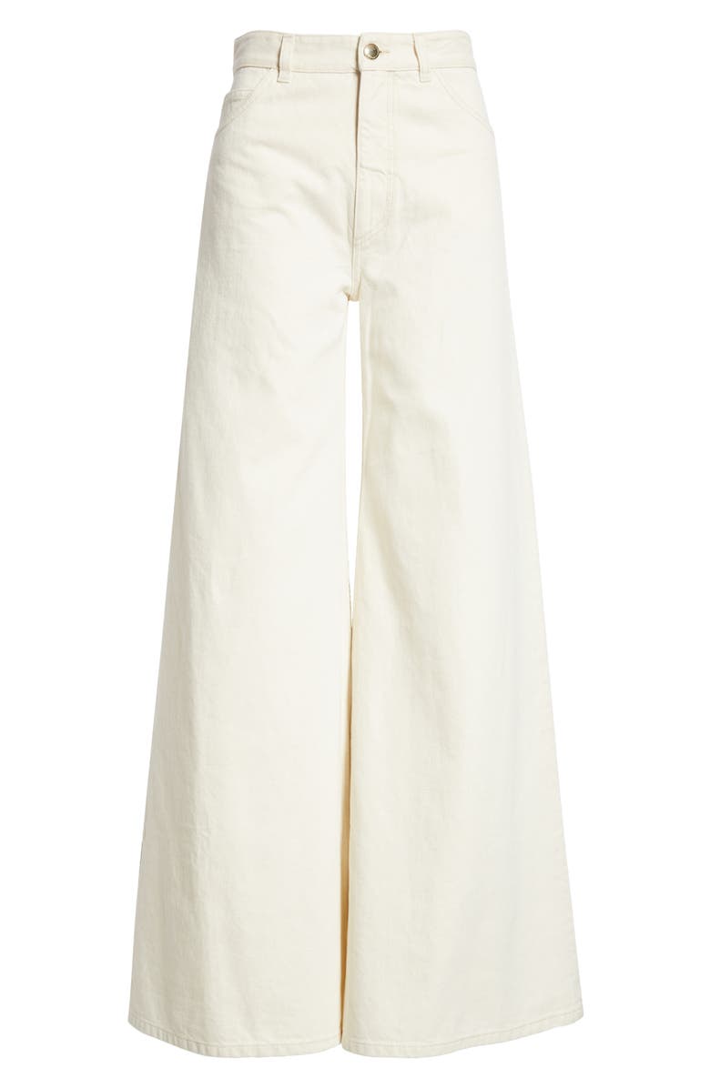 Chloé Recycled Cotton Blend Wide Leg Jeans, Alternate, color,