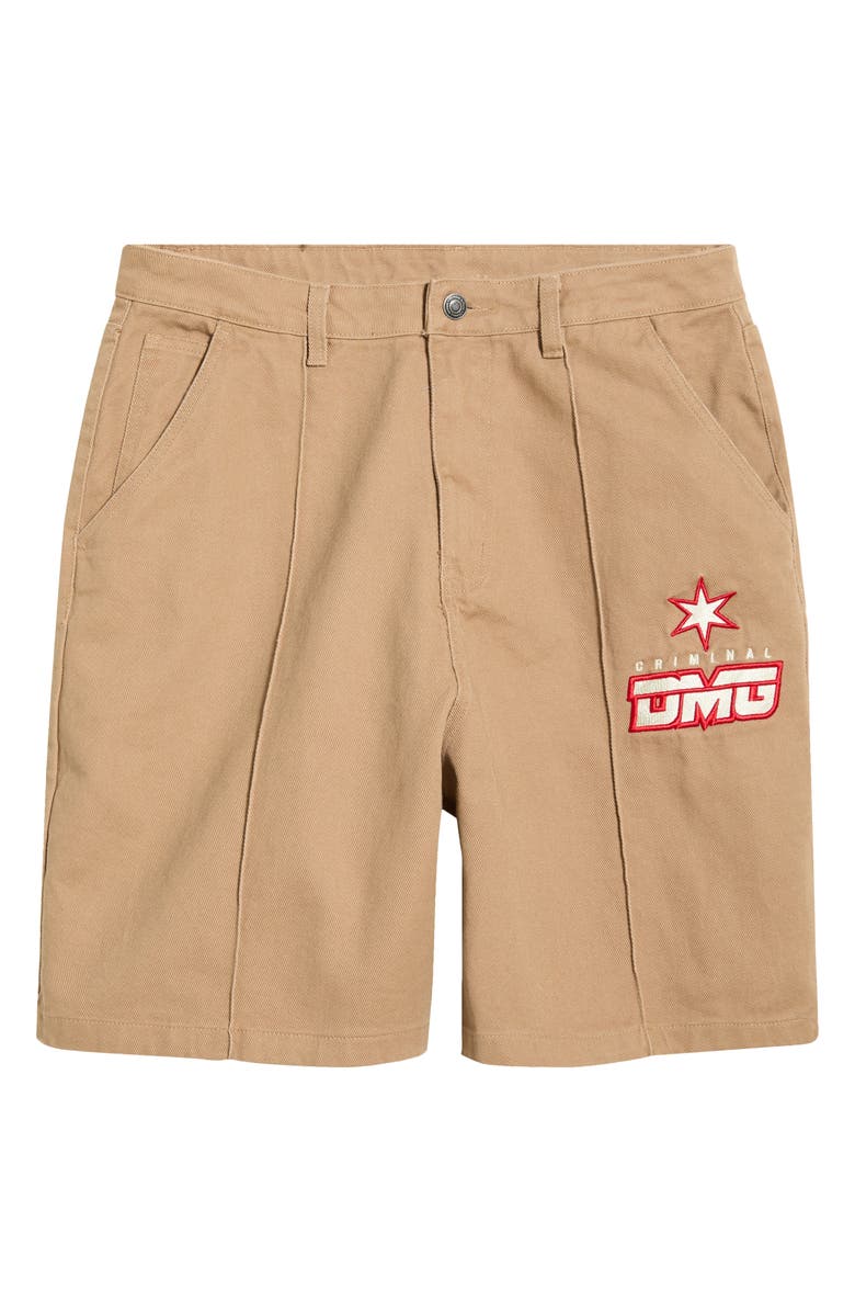 CRIMINAL DAMAGE Star Logo Shorts, Main, color, Stone
