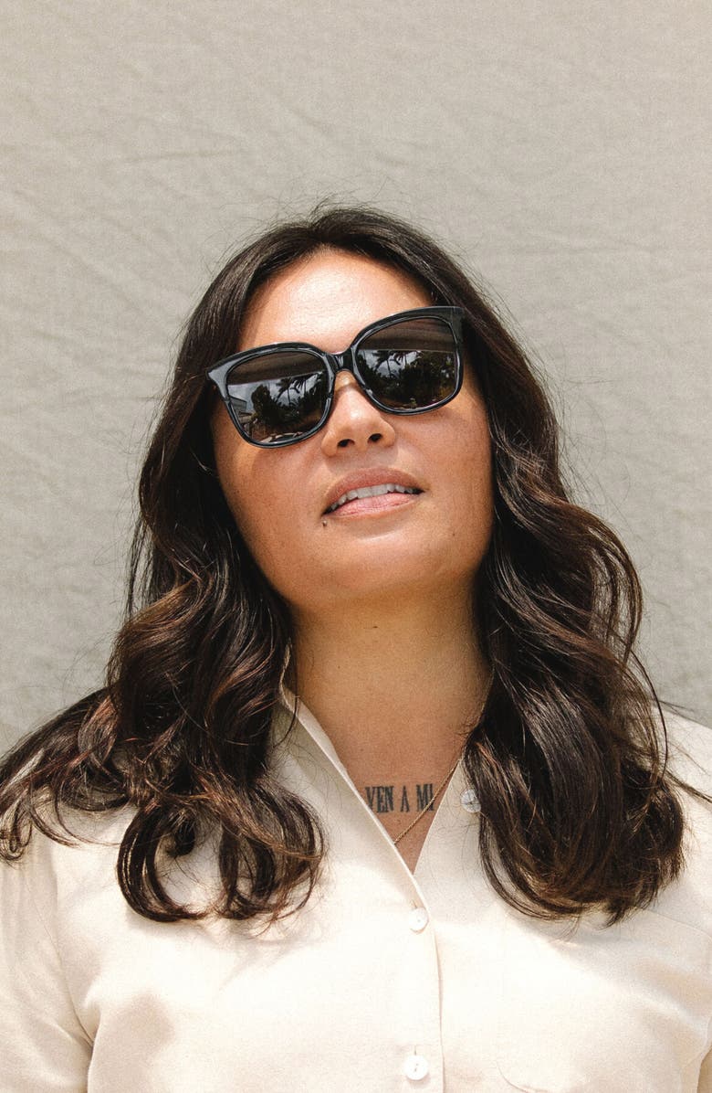 Mohala Eyewear Keana 54mm Low Bridge Medium Width Polarized Square Sunglasses, Alternate, color,