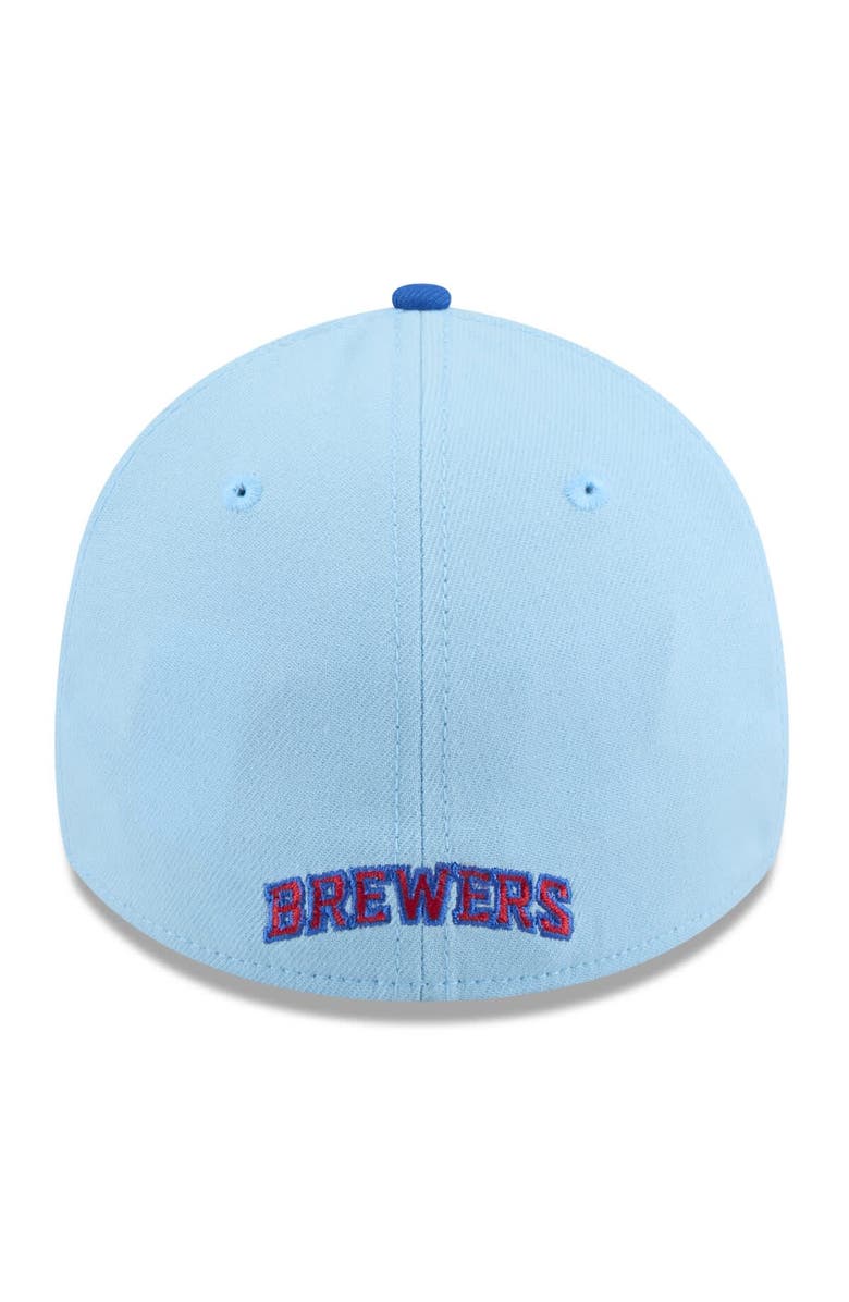 New Era Men's New Era Light Blue/Blue Milwaukee Brewers 2025 Fourth of July 39THIRTY Flex Hat, Alternate, color, 
