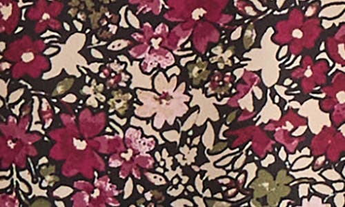 Jones New York Floral Tie Neck Puff Sleeve Top In Multi