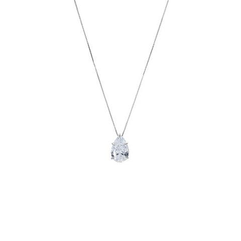 Fancy Pear CZ Necklace