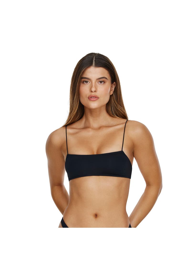 Midnight Scoop Neck Bikini Top, Main, color, Black
