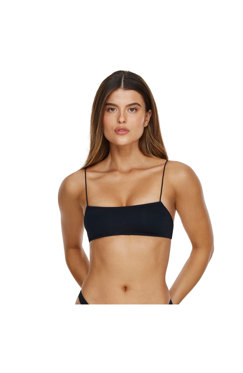 Flirtt Gottex Midnight Scoop Neck Bikini Top, Main, color, Black