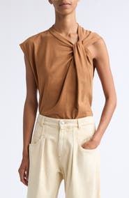 Isabel Marant Nayda Asymmetric Cotton Slub Top
