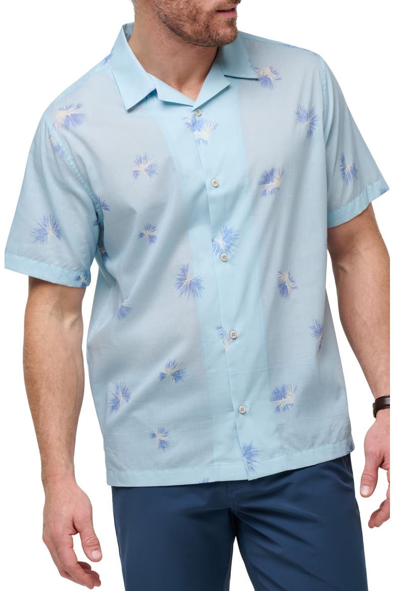 Casino Holiday Camp Shirt, Main, color, HEATHER DREAM BLUE