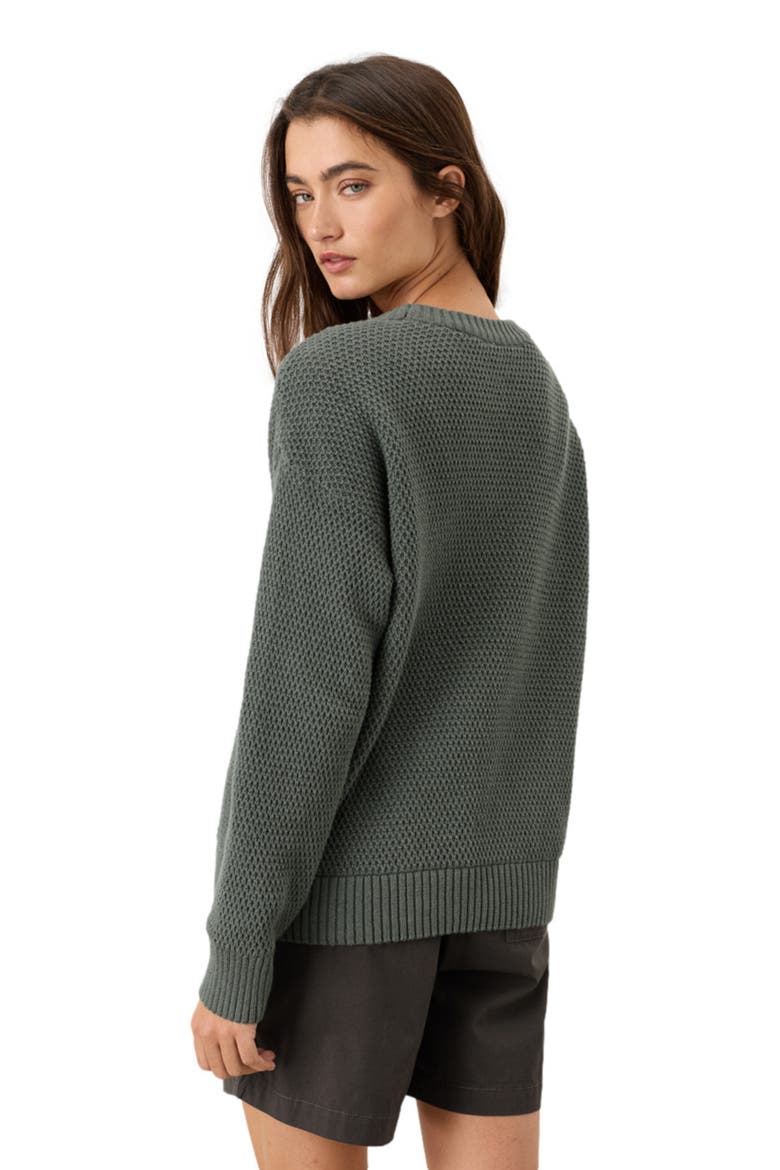 Organic Cotton Shoreline Pullover Sweater, Alternate, color, Castor Green Heather