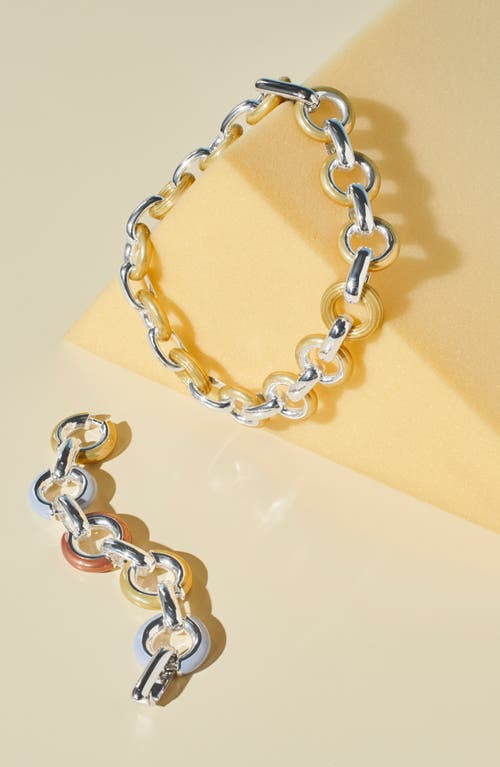 Tory Burch Donut Link Necklace In Metallic