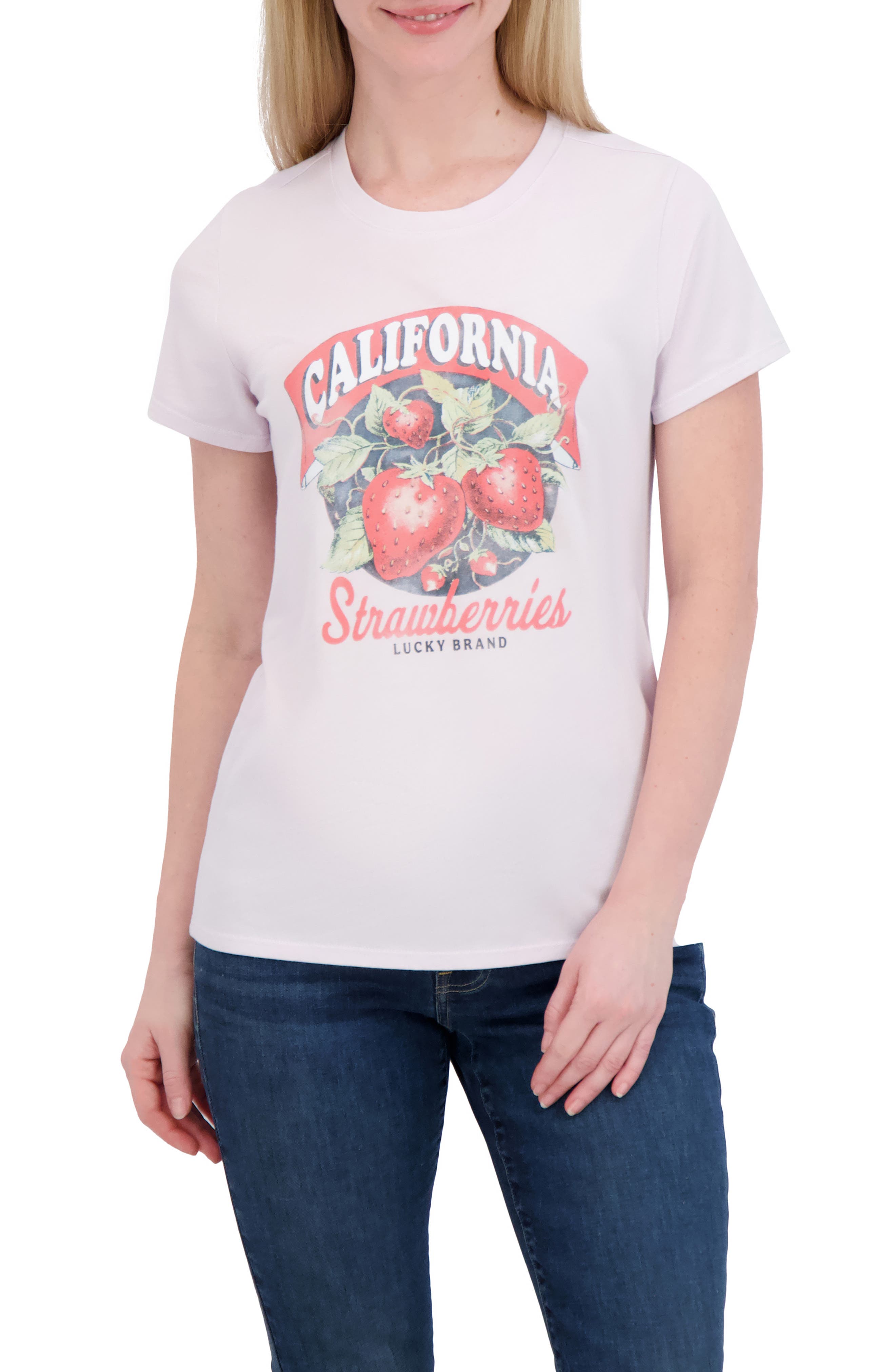 Lucky Brand Strawberries Graphic T-Shirt