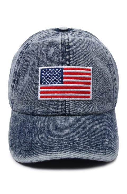 USA Flag Patch Cotton Baseball Cap