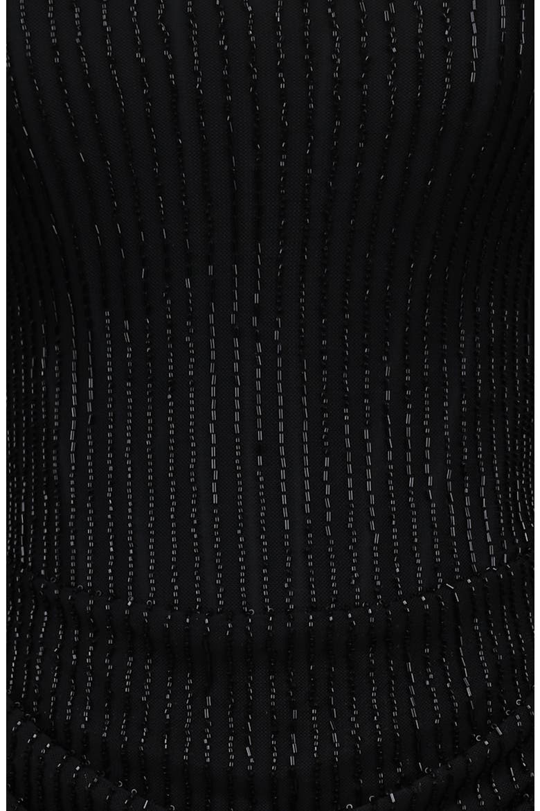 Alicia Hand Beaded Strapless Mermaid Gown, Alternate, color, BLACK