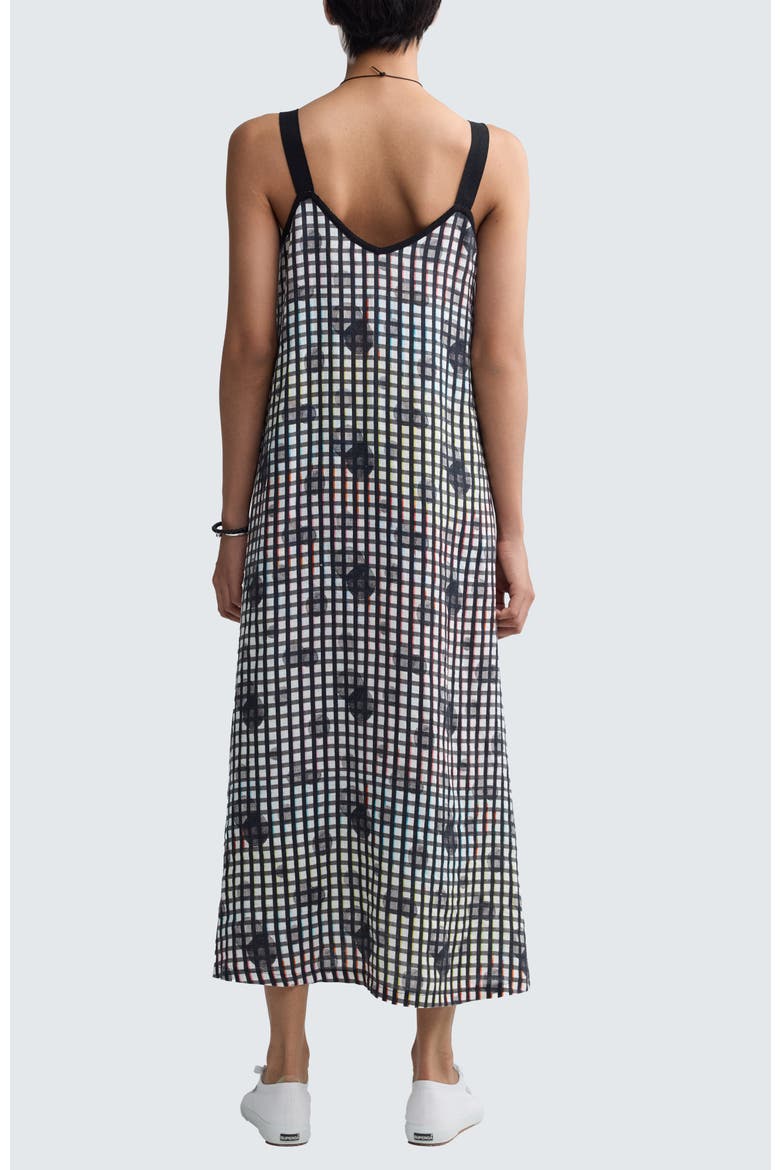Nerida Neon Print Linen Maxi Dress, Alternate, color, Neon Black