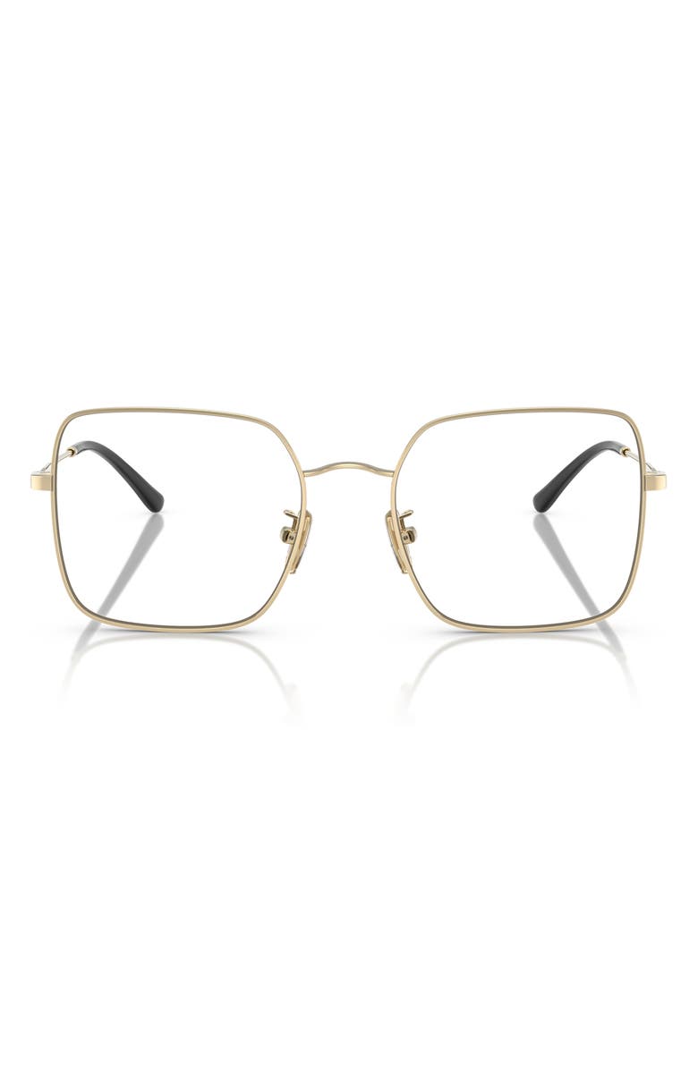VOGUE 54mm Square Optical Glasses, Main, color, Pale Gold
