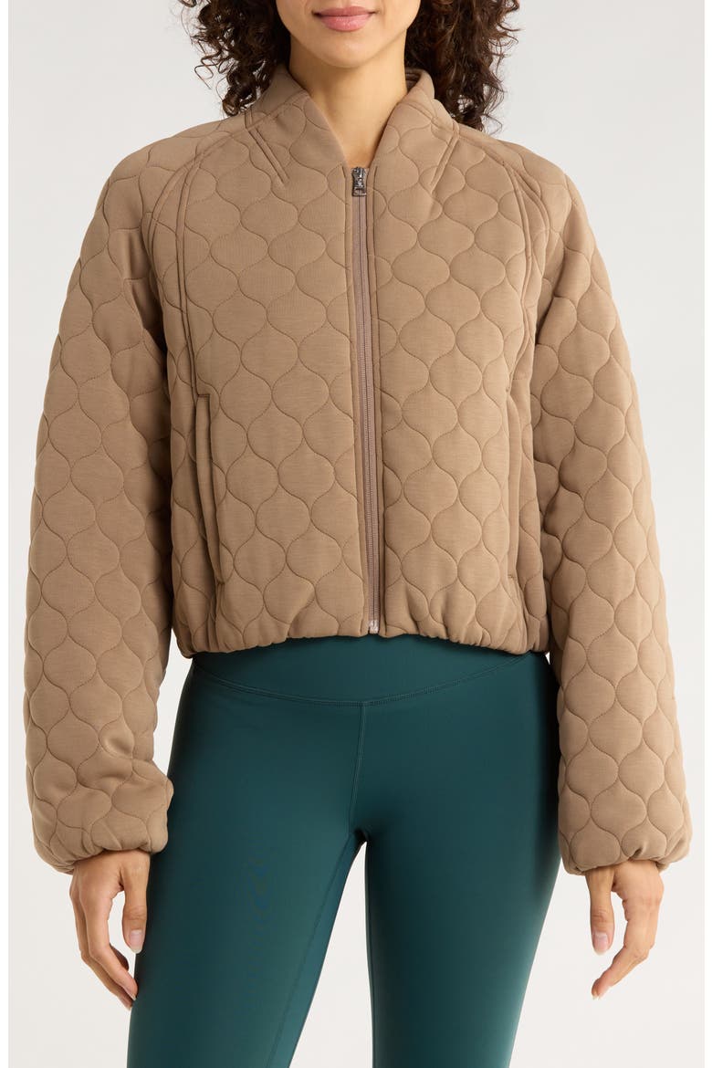 Dreamweave Quilted Zip-Up Jacket, Alternate, color, CARIBOU