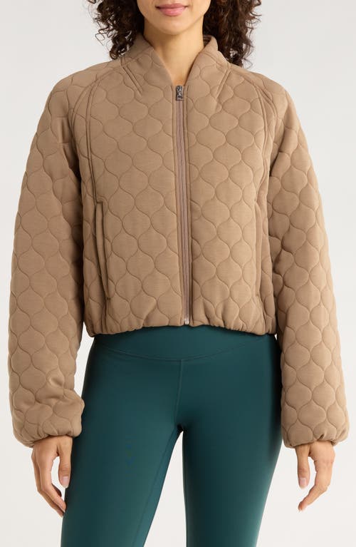 Mpg Dreamweave Quilted Zip-up Jacket In Brown