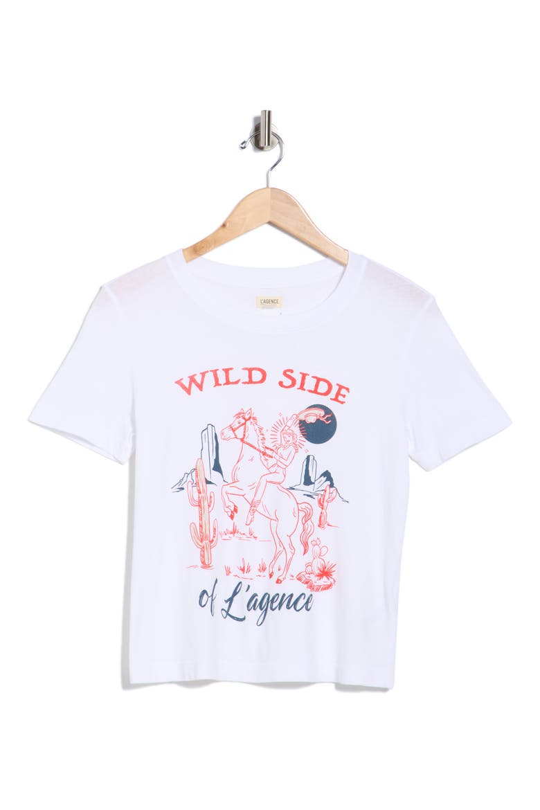 Eliza Wild Side Graphic T-Shirt, Alternate, color, WHITE