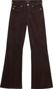 7 For All Mankind Dojo Tailorless Twist Seam Flare Corduroy Pants