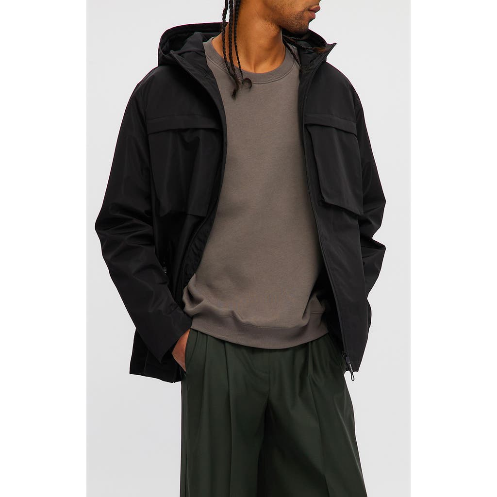Noize Andreas Water Resistant Rain Coat In Black