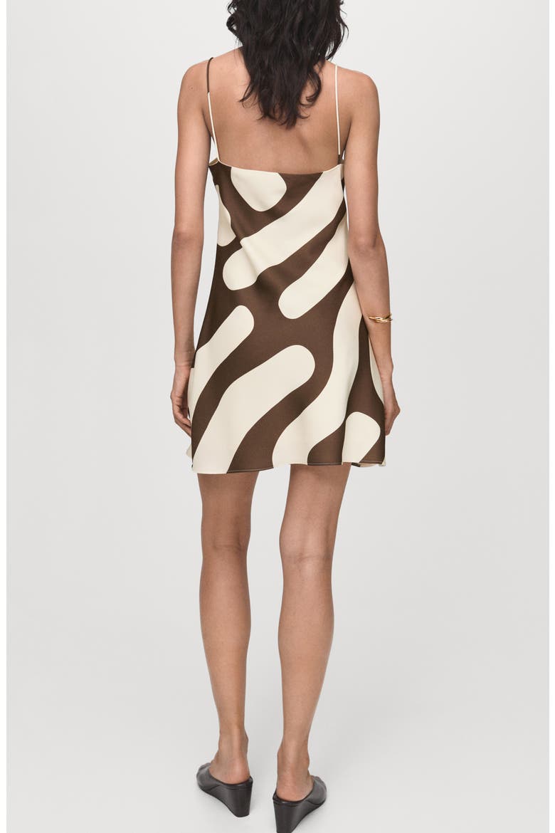 Just Print Sleeveless Minidress, Alternate, color, BROWN